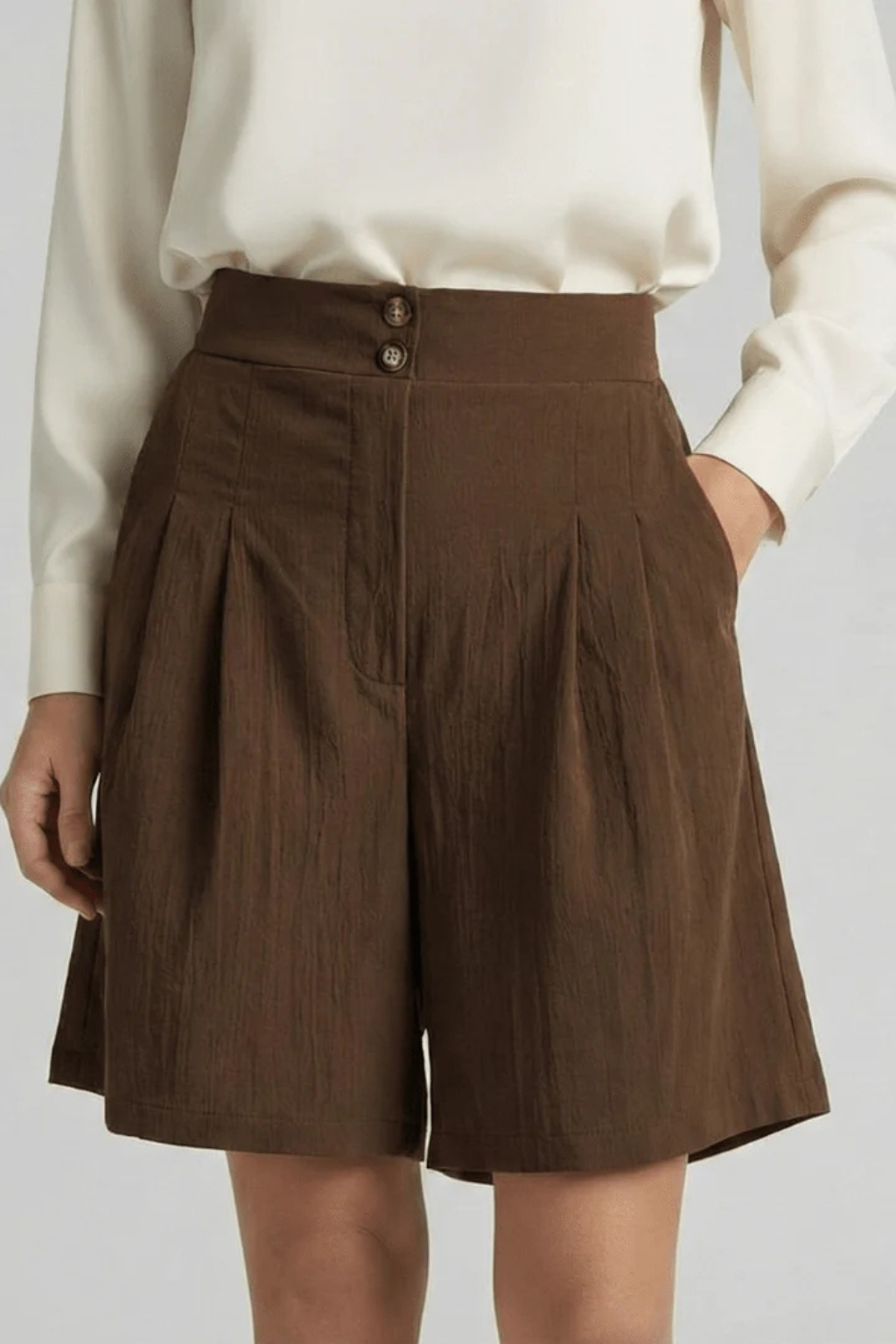 Célia | Bermuda Tailleur Taille Haute