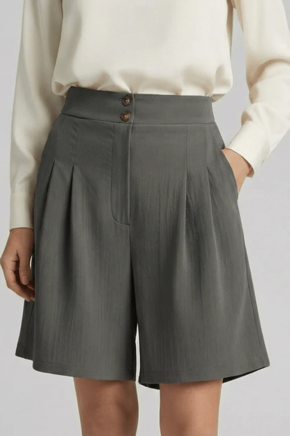 Célia | Bermuda Tailleur Taille Haute