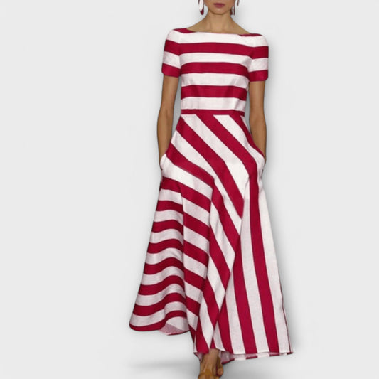 Constance | Robe Longue Rayée à Coupe Ample