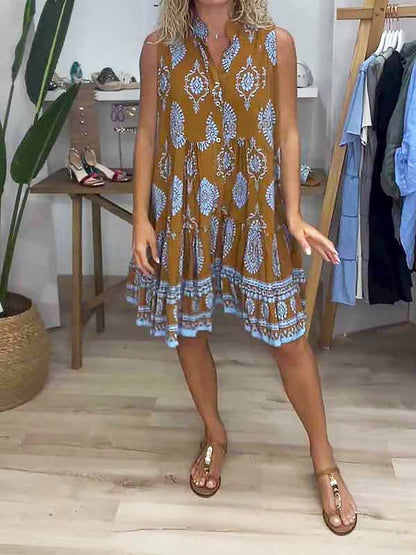 Zélie | Robe Courte Boho Sans Manches