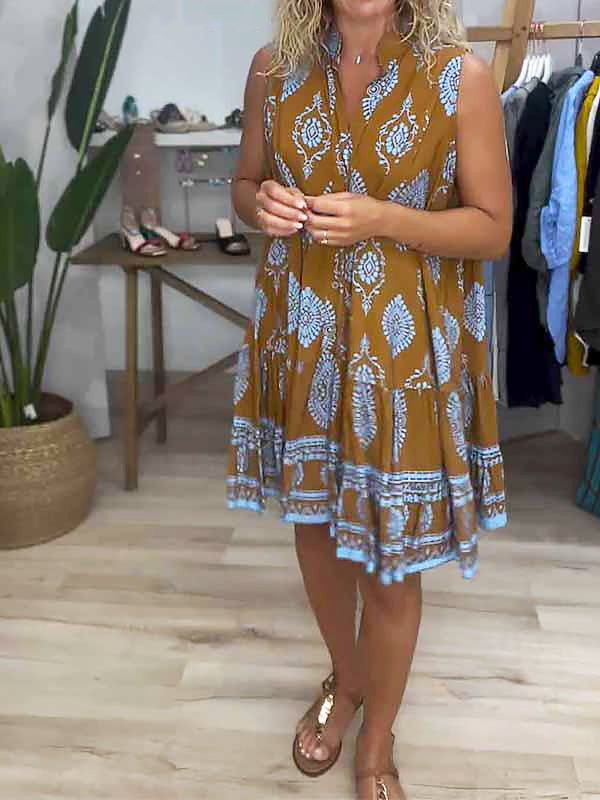 Zélie | Robe Courte Boho Sans Manches