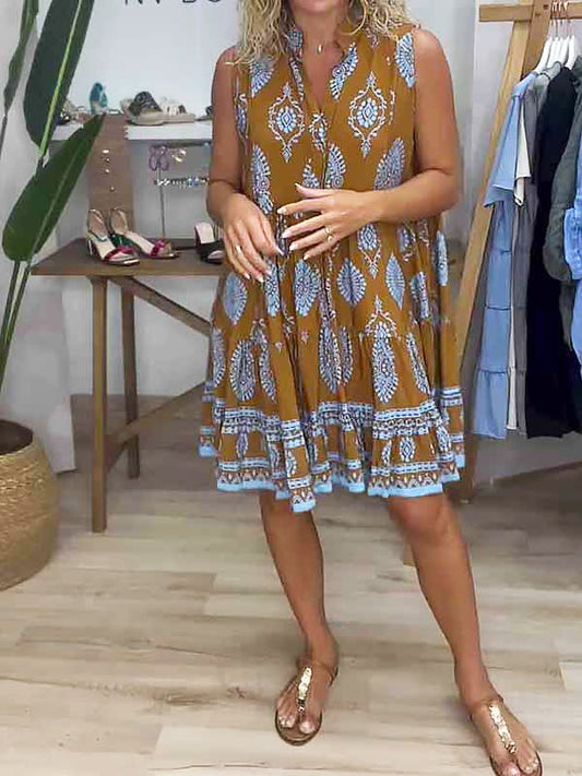 Zélie | Robe Courte Boho Sans Manches