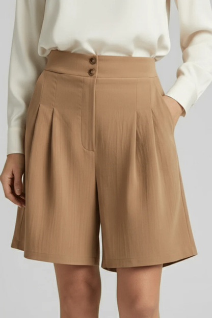 Célia | Bermuda Tailleur Taille Haute