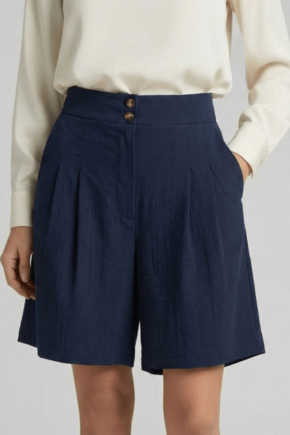 Célia | Bermuda Tailleur Taille Haute