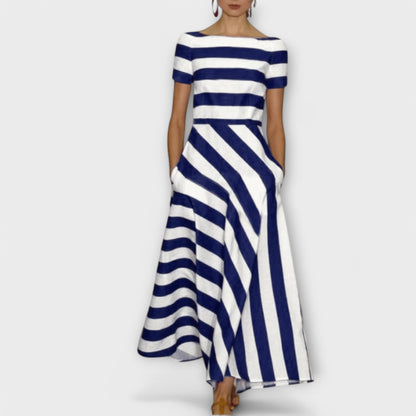 Constance | Robe Longue Rayée à Coupe Ample