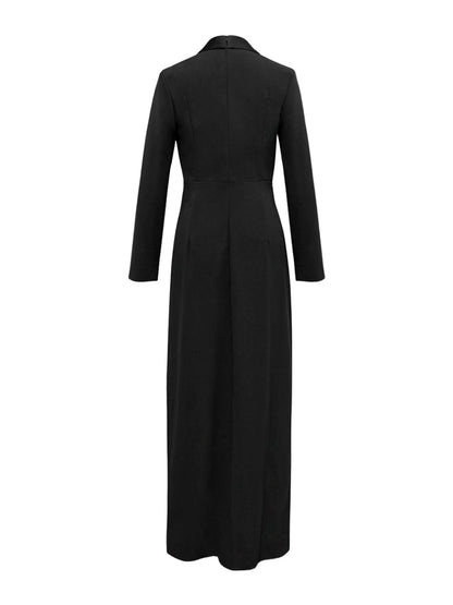 Célimène | Robe Longue de Soirée Noire Col V