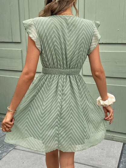 Ninon | Robe Courte Crochet Col V