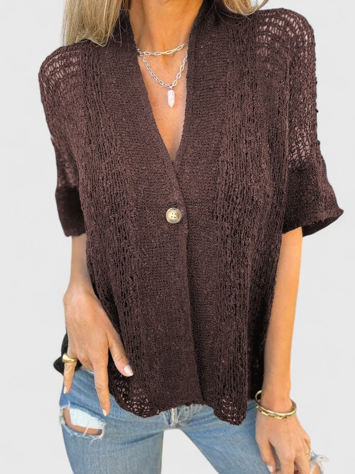 Sixtance | Chemise Maille Ouverte Boutonnée