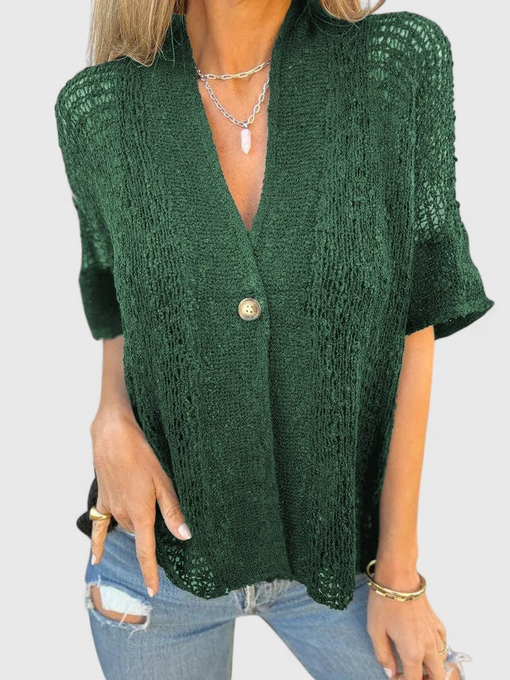 Sixtance | Chemise Maille Ouverte Boutonnée