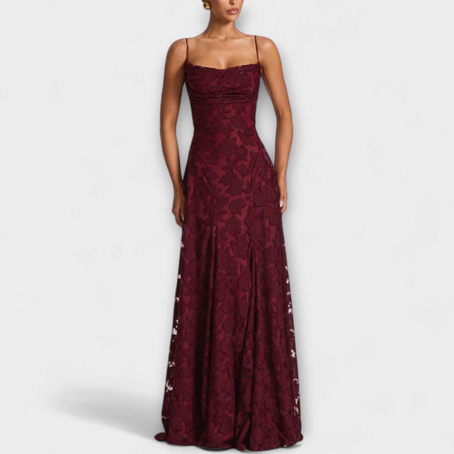 Coralie | Robe Longue de Cérémonie en Dentelle Florale