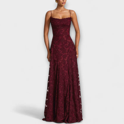 Coralie | Robe Longue de Cérémonie en Dentelle Florale