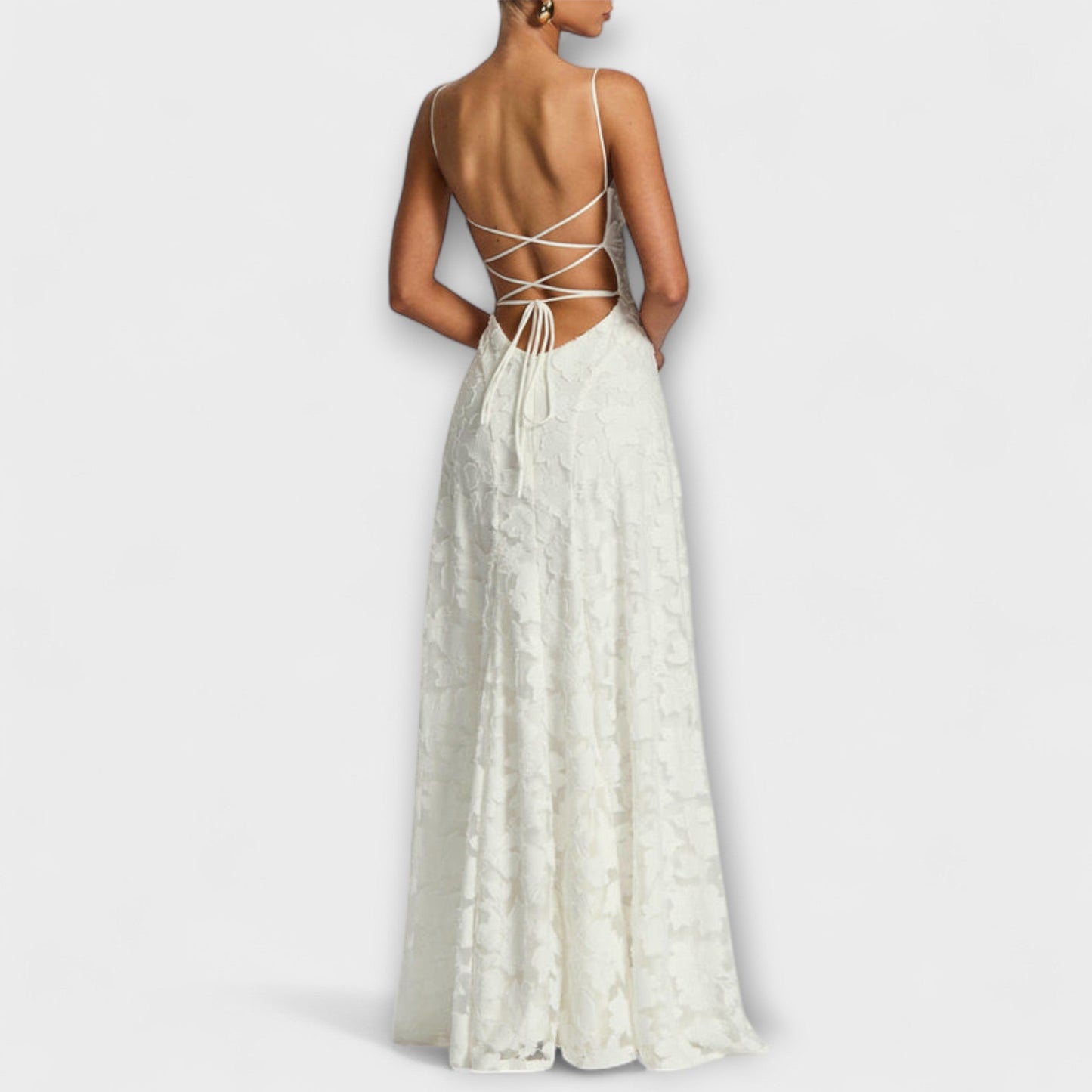 Coralie | Robe Longue de Cérémonie en Dentelle Florale