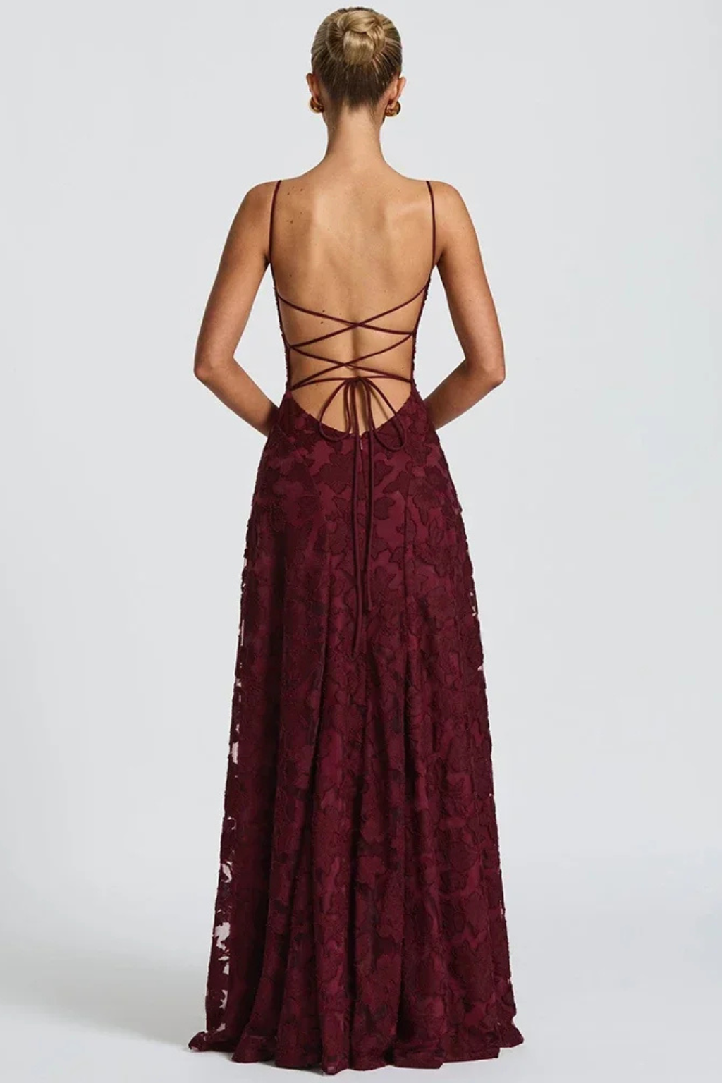 Rosine | Robe Maxi Jacquard Dos Nu
