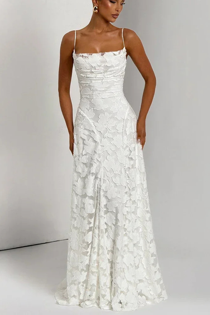 Rosine | Robe Maxi Jacquard Dos Nu