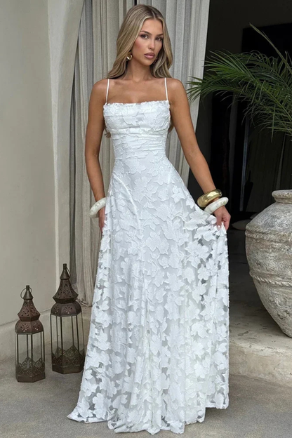 Rosine | Robe Maxi Jacquard Dos Nu