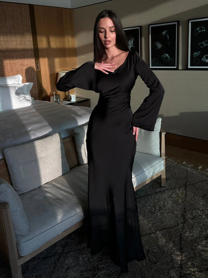 Sévoline | Robe Longue Manches Longues Épurée