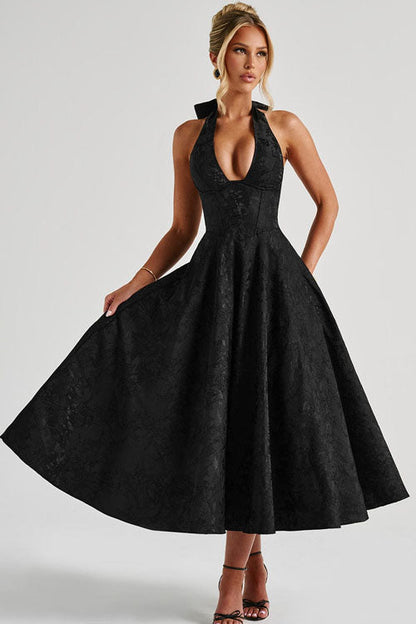 Aurélie | Robe Longue Col Halter en V
