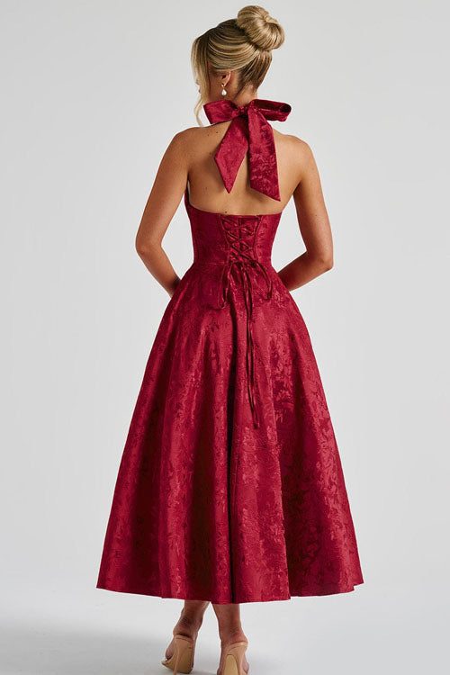 Aurélie | Robe Longue Col Halter en V