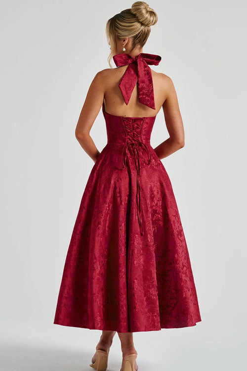 Aurélie | Robe Longue Col Halter en V