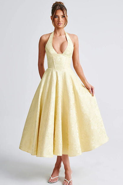 Aurélie | Robe Longue Col Halter en V
