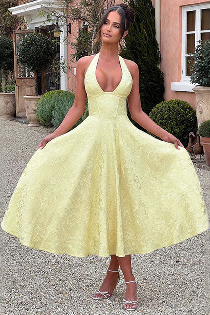 Aurélie | Robe Longue Col Halter en V