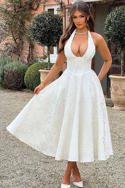 Aurélie | Robe Longue Col Halter en V