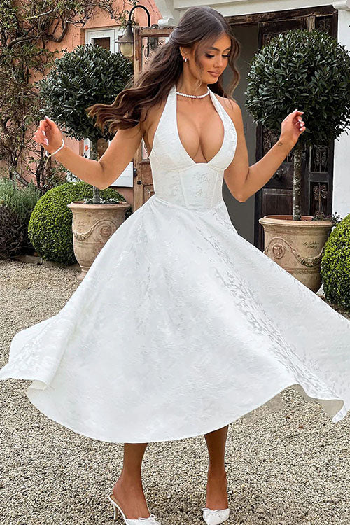 Aurélie | Robe Longue Col Halter en V