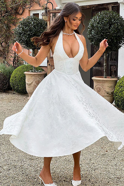 Aurélie | Robe Longue Col Halter en V