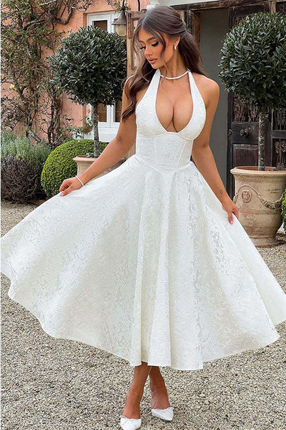 Aurélie | Robe Longue Col Halter en V