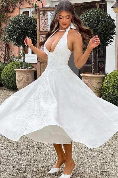 Aurélie | Robe Longue Col Halter en V