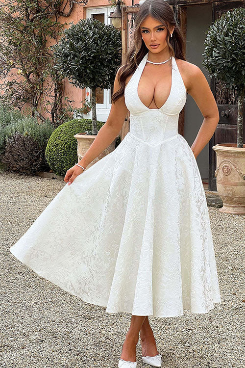 Aurélie | Robe Longue Col Halter en V
