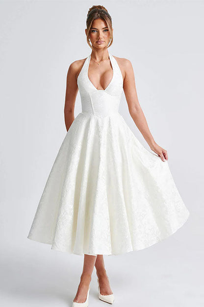 Aurélie | Robe Longue Col Halter en V