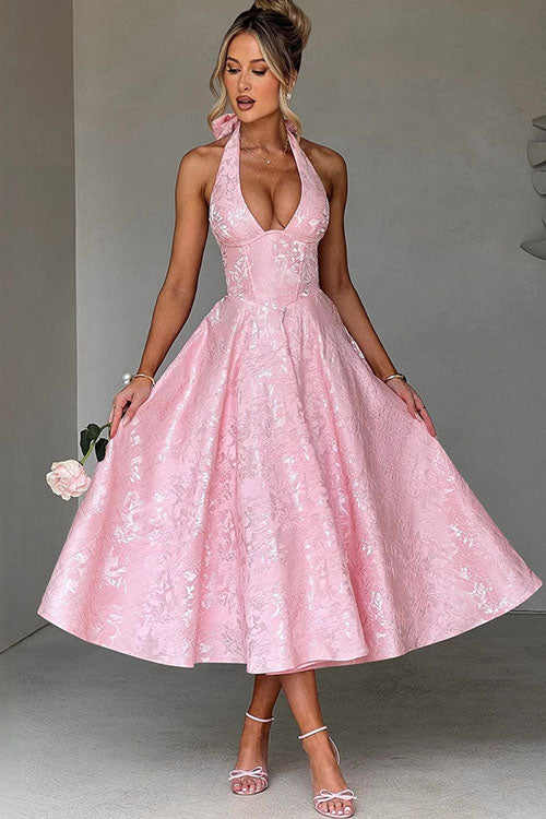 Aurélie | Robe Longue Col Halter en V