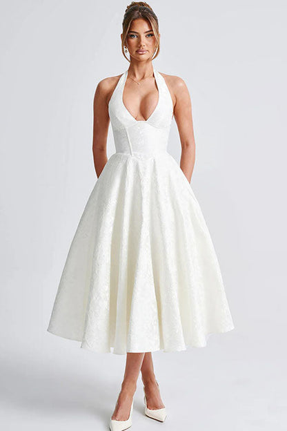 Aurélie | Robe Longue Col Halter en V