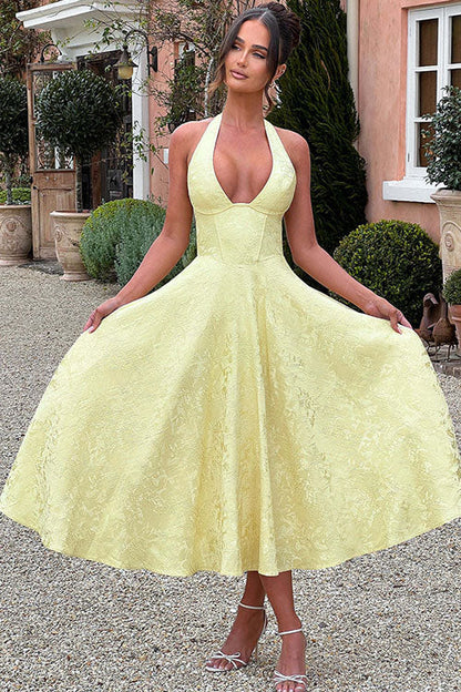 Aurélie | Robe Longue Col Halter en V