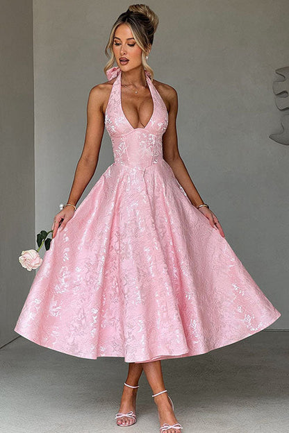 Aurélie | Robe Longue Col Halter en V