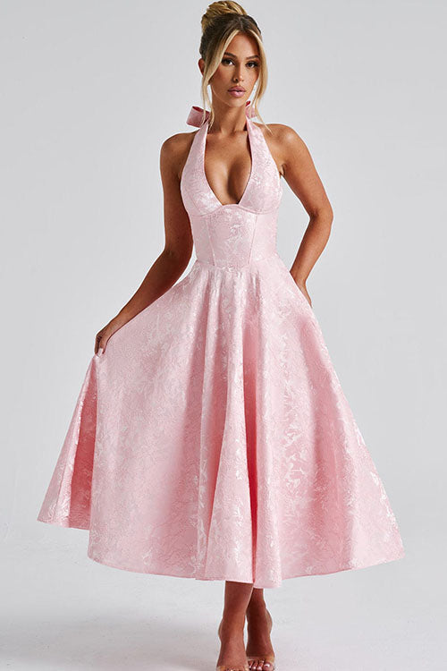 Aurélie | Robe Longue Col Halter en V