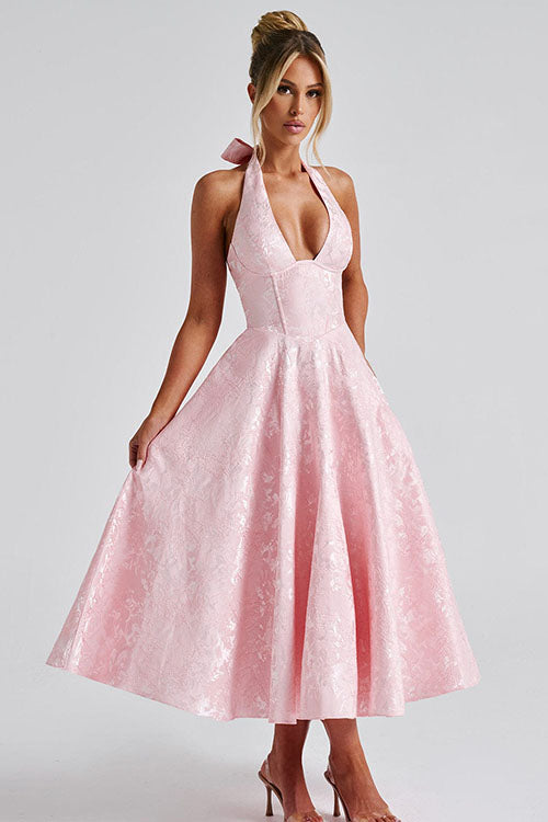 Aurélie | Robe Longue Col Halter en V