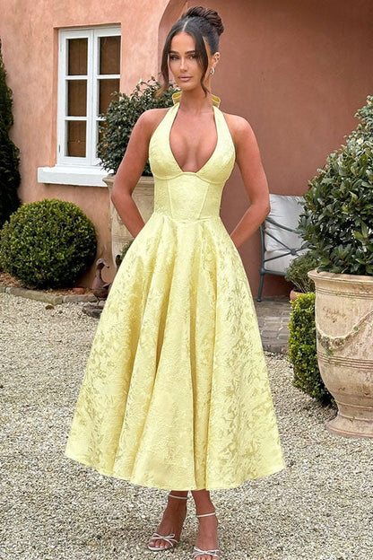Aurélie | Robe Longue Col Halter en V