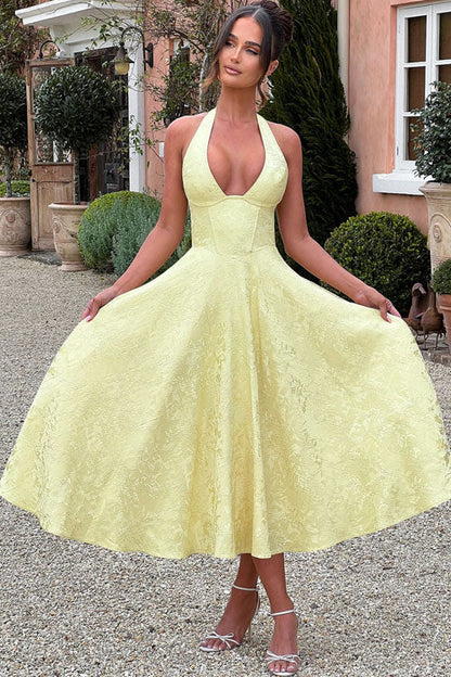 Aurélie | Robe Longue Col Halter en V