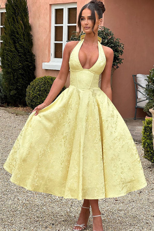 Aurélie | Robe Longue Col Halter en V