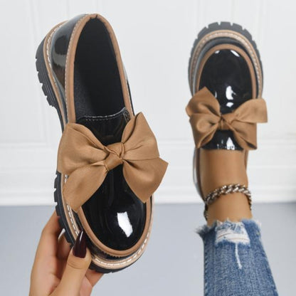 Huguette | Mocassins Vernis à Nœud