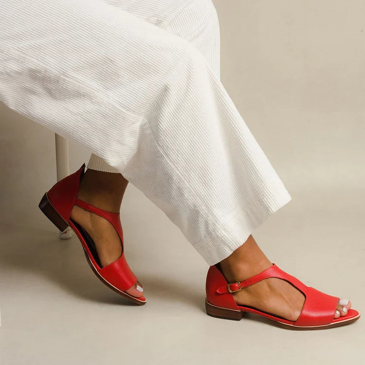 Albertine | Sandales Plates à Brides Ajustables pour Été