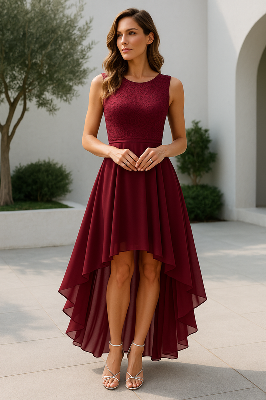 Berthilde | Robe Midi Asymétrique Sans Manches