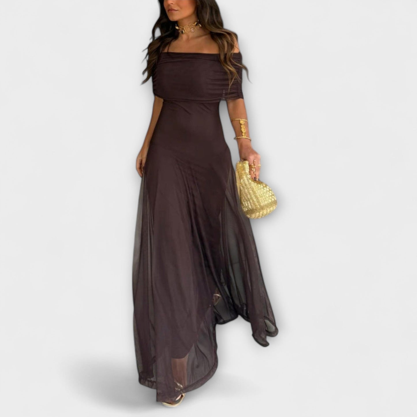 Émeline | Robe Longue à Une Épaule en Maille