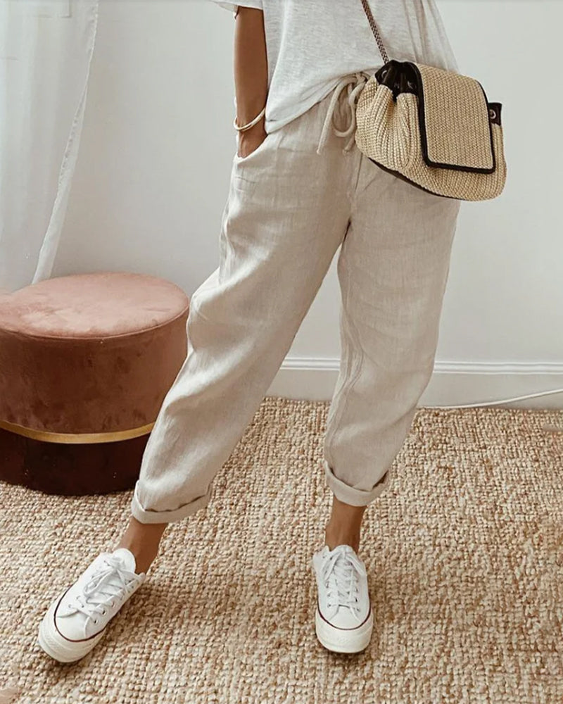 Rémy | Pantalon Taille Haute Décontracté Élégant
