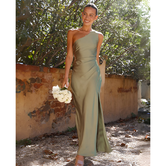 Léontine | Robe Longue Asymétrique pour Cérémonies