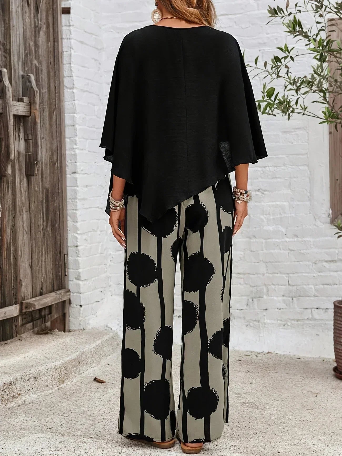 Ginette | Ensemble Imprimé Pantalon Large