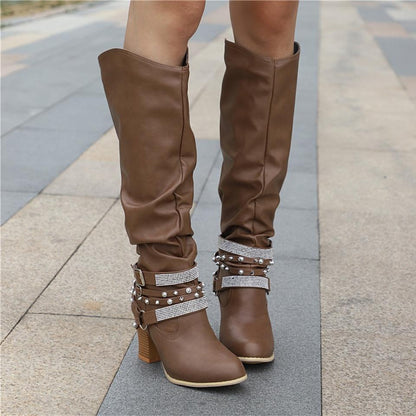 Paméline | Bottes Hautes Genou Souples Talon Bloc