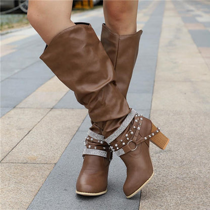 Paméline | Bottes Hautes Genou Souples Talon Bloc